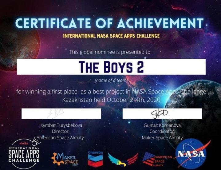 Nasa Space Apps challenge халықаралық хакатон