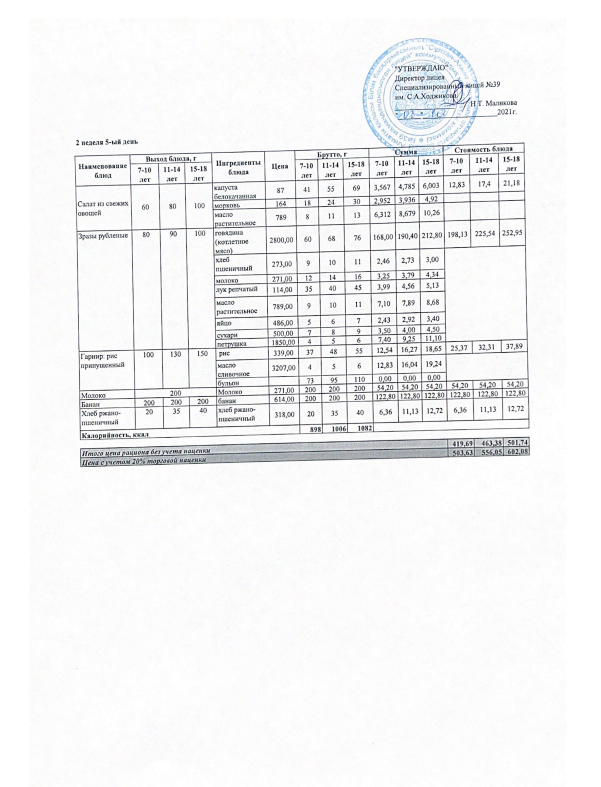 Ас мәзірі 08.10.2021 ж