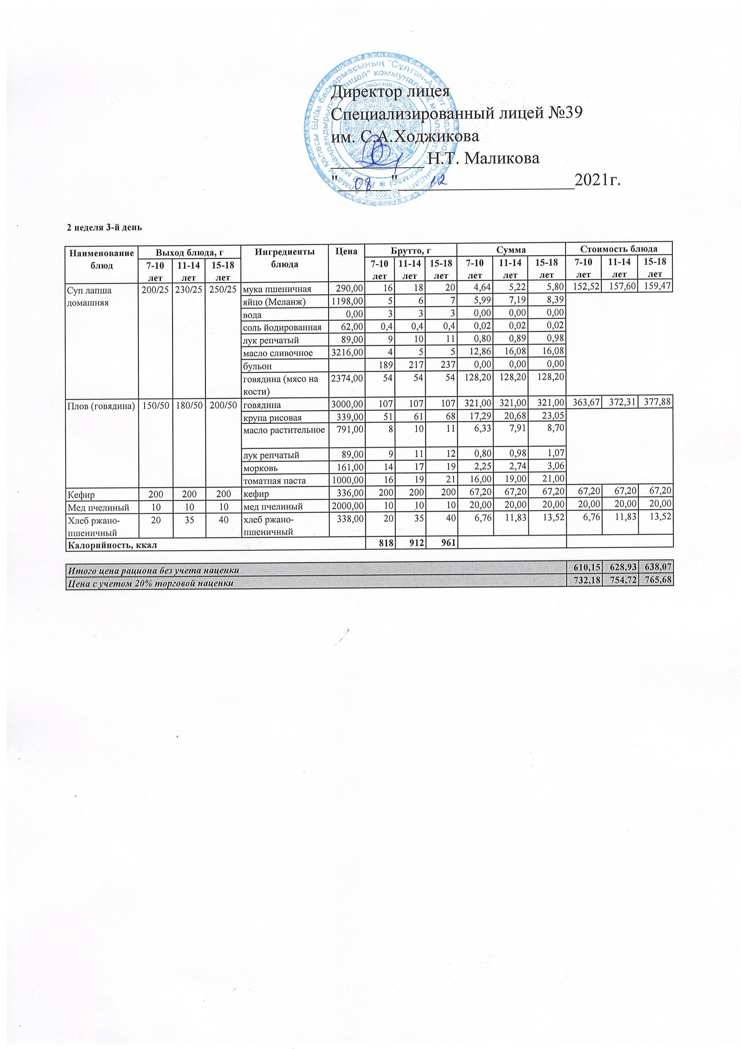 Ас мәзірі 08.12.2021ж