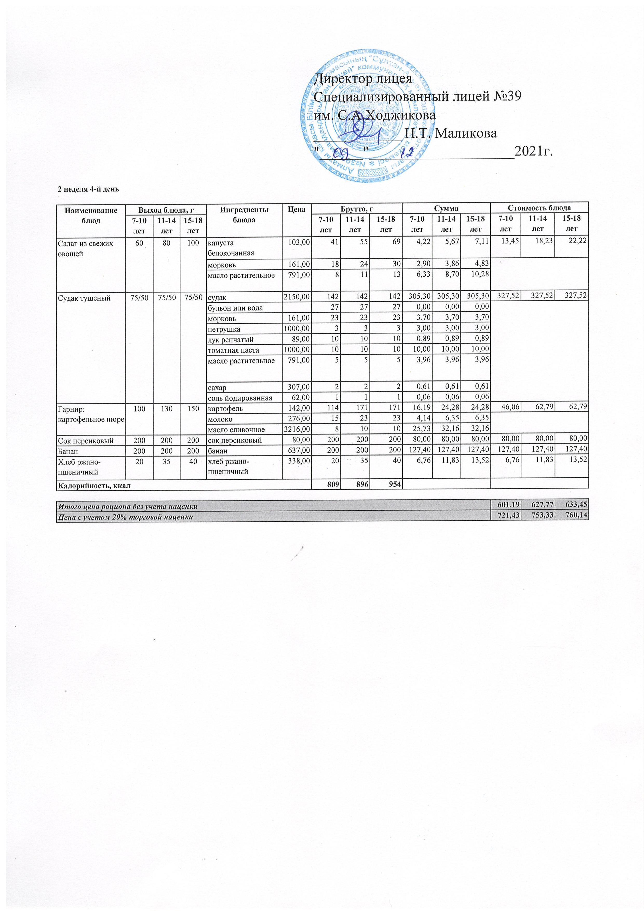 Ас мәзірі 09.12.2021ж