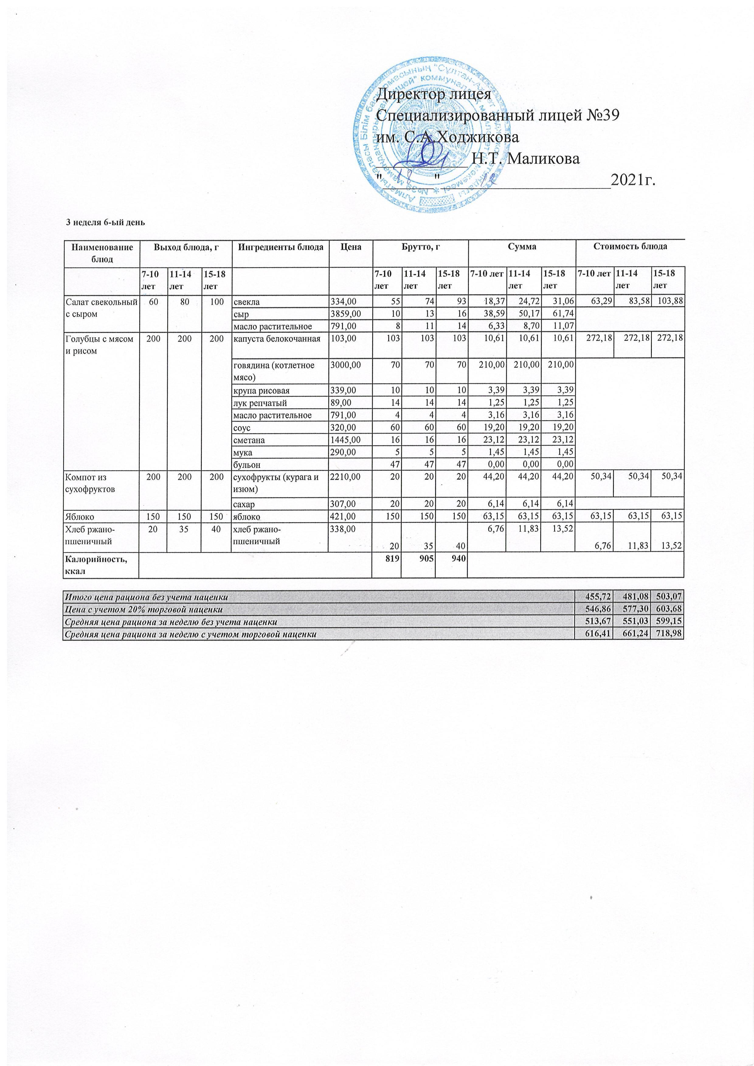 Ас мәзірі 18.12.2021ж