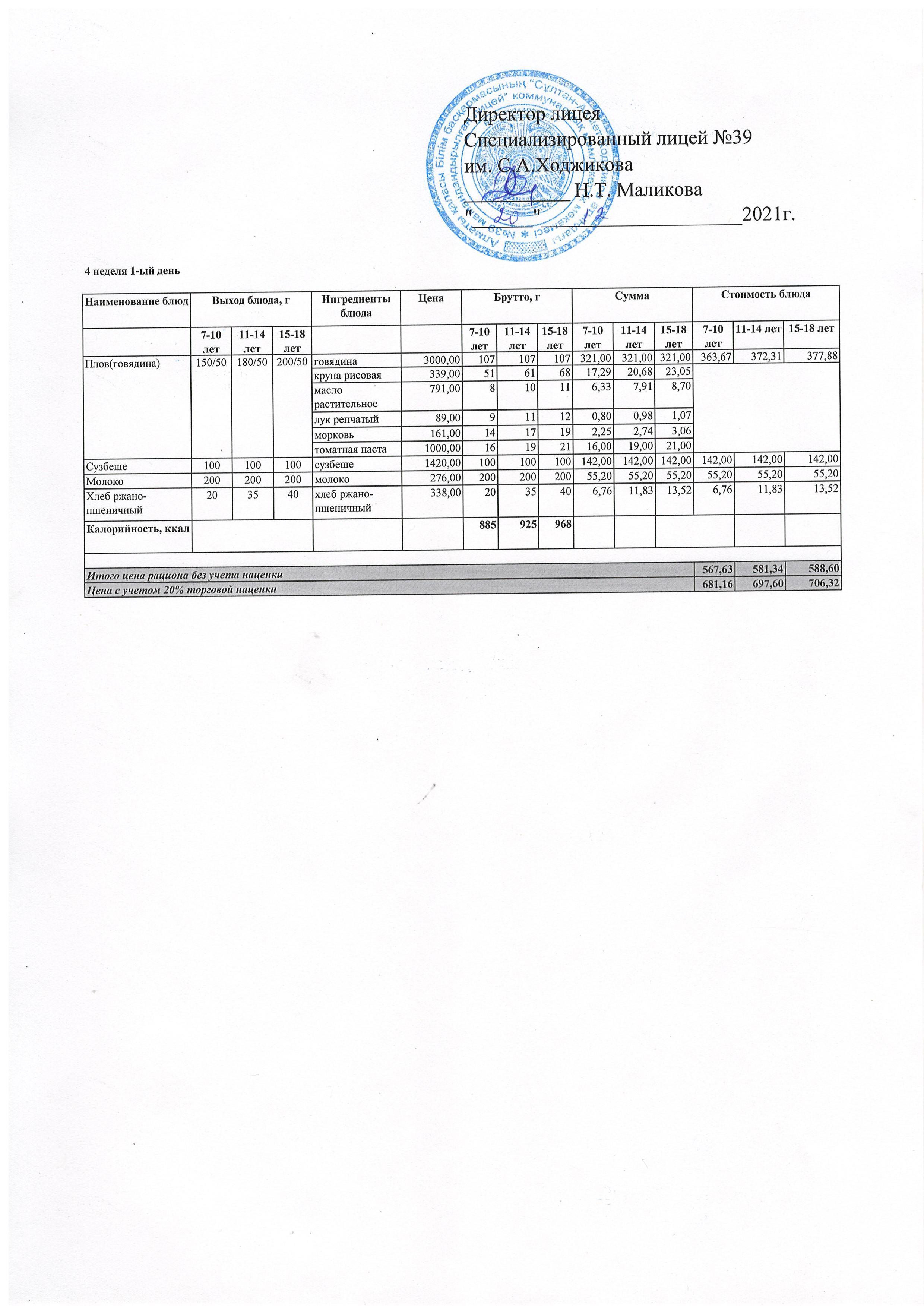 Ас мәзірі 20.12.2021ж