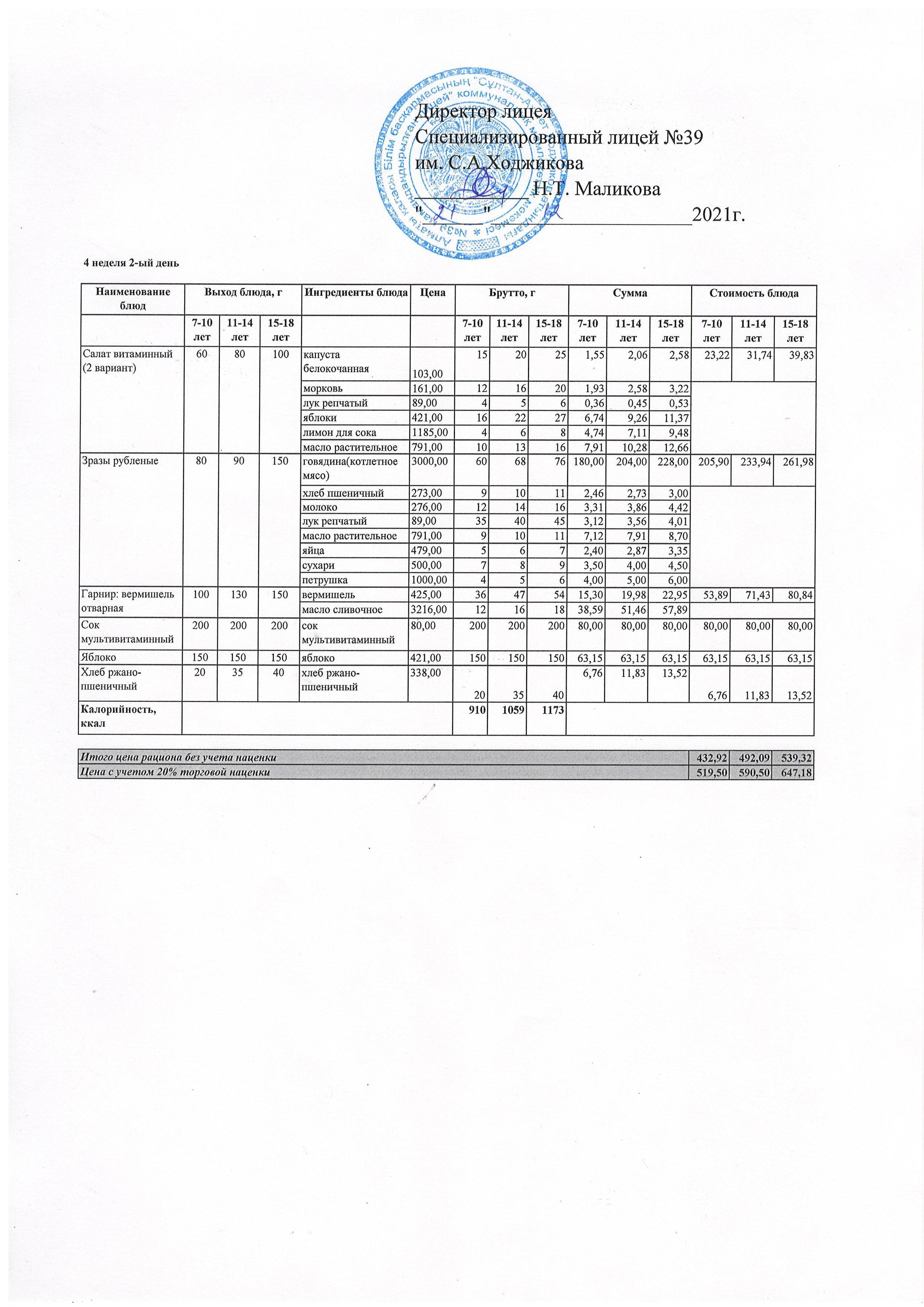 Ас мәзірі 21.12.2021 ж