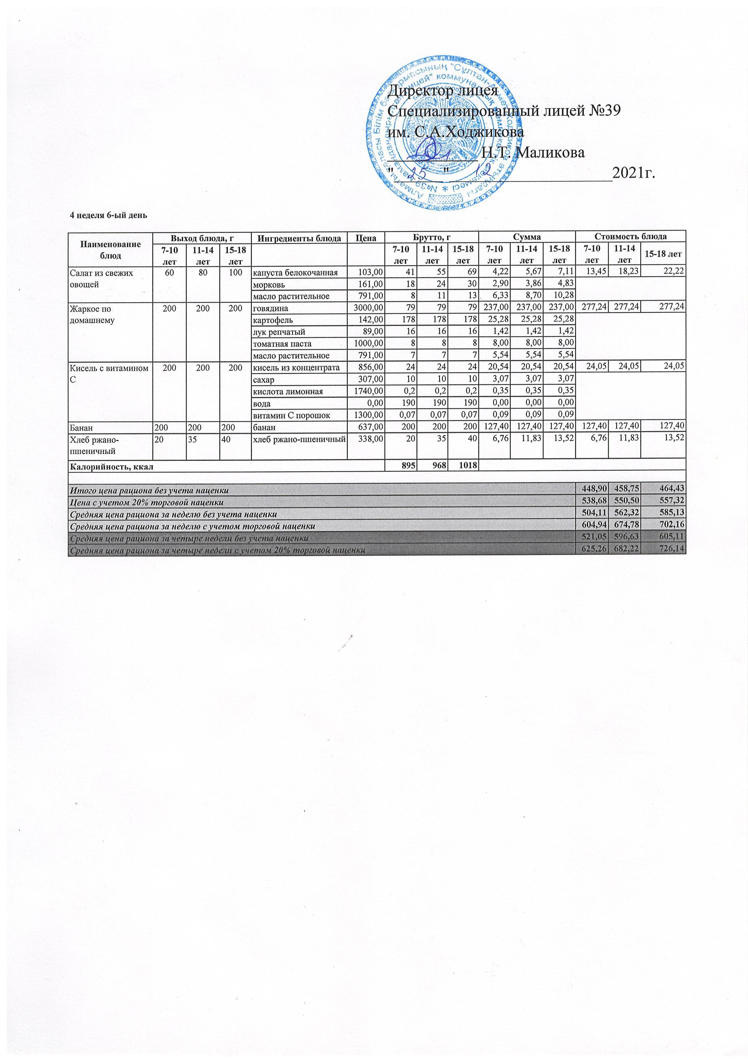 Ас мәзірі 25.12.2021ж