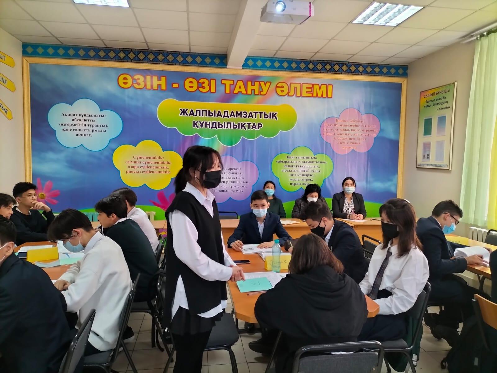 "Ұжымдағы ынтымақтастық" тақырыбында ашық сабақ