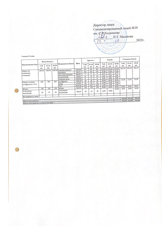 Ас мәзірі 13.09.2022ж