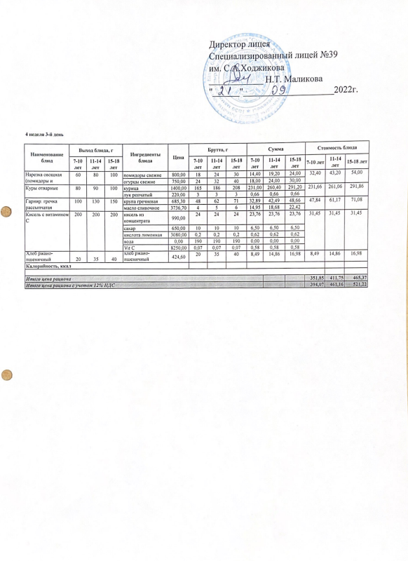 Ас мәзірі 21.09.2022ж
