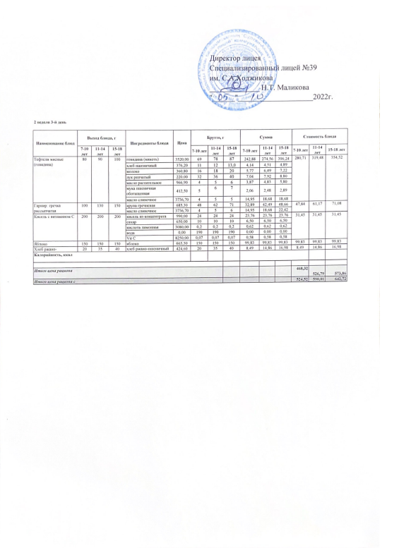 Ас мәзірі 05.10.2022ж