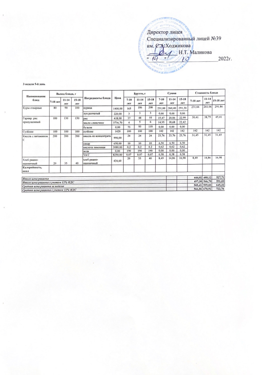Ас мәзірі 14.10.2022ж