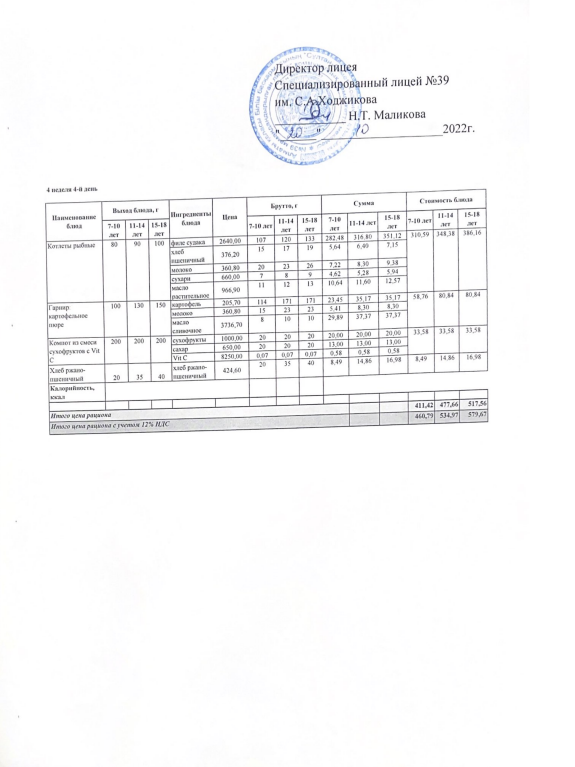 Ас мәзірі 19.10.2022ж