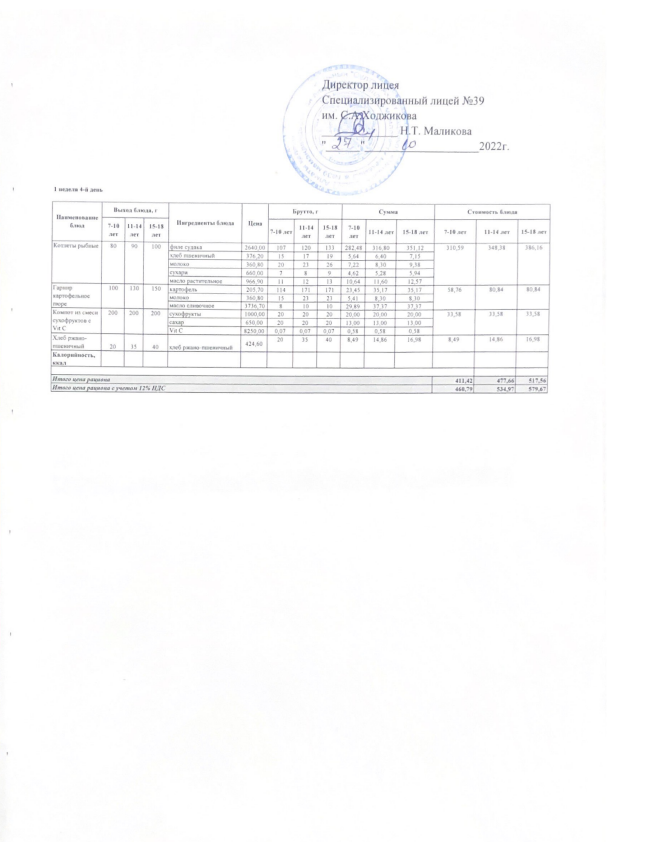 Ас мәзірі 27.10.2022ж