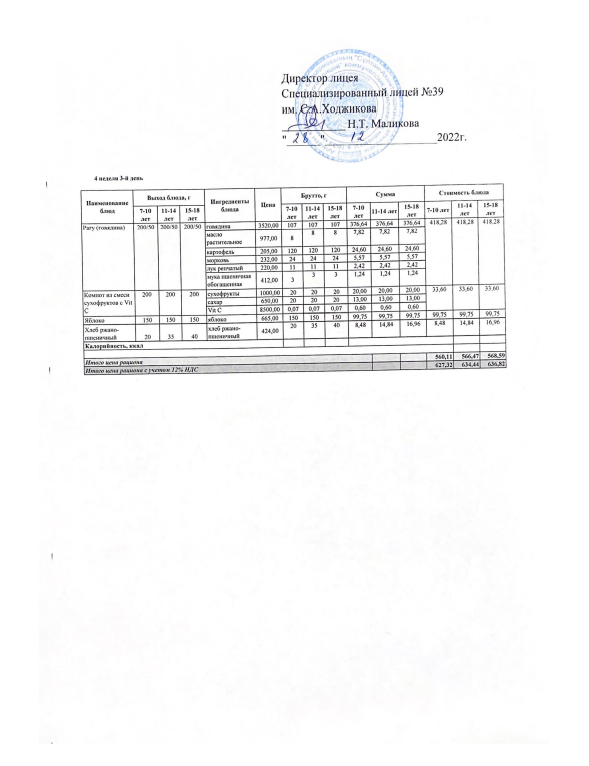 Ас мәзірі 28.12.2022ж