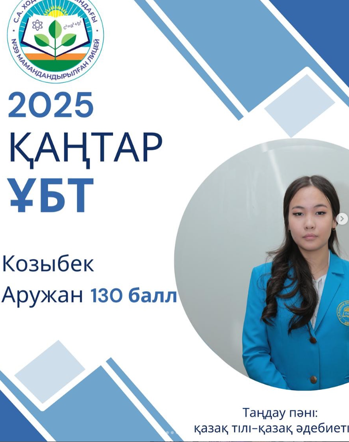 2024-2025 оқу жылы қаңтар ҰБТ нәтижесінде жоғары балл жинаған оқушылар