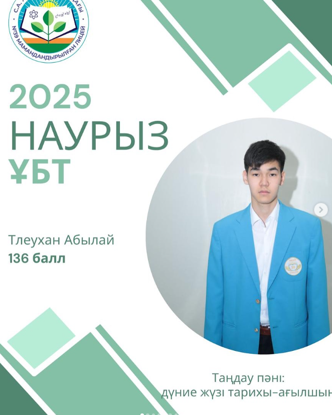 2024-2025 оку жылындағы түлектердің наурыз айындағы ҰЛТТЫҚ БІРЫҢҒАЙ ТЕСТІЛЕУ қорытындысы