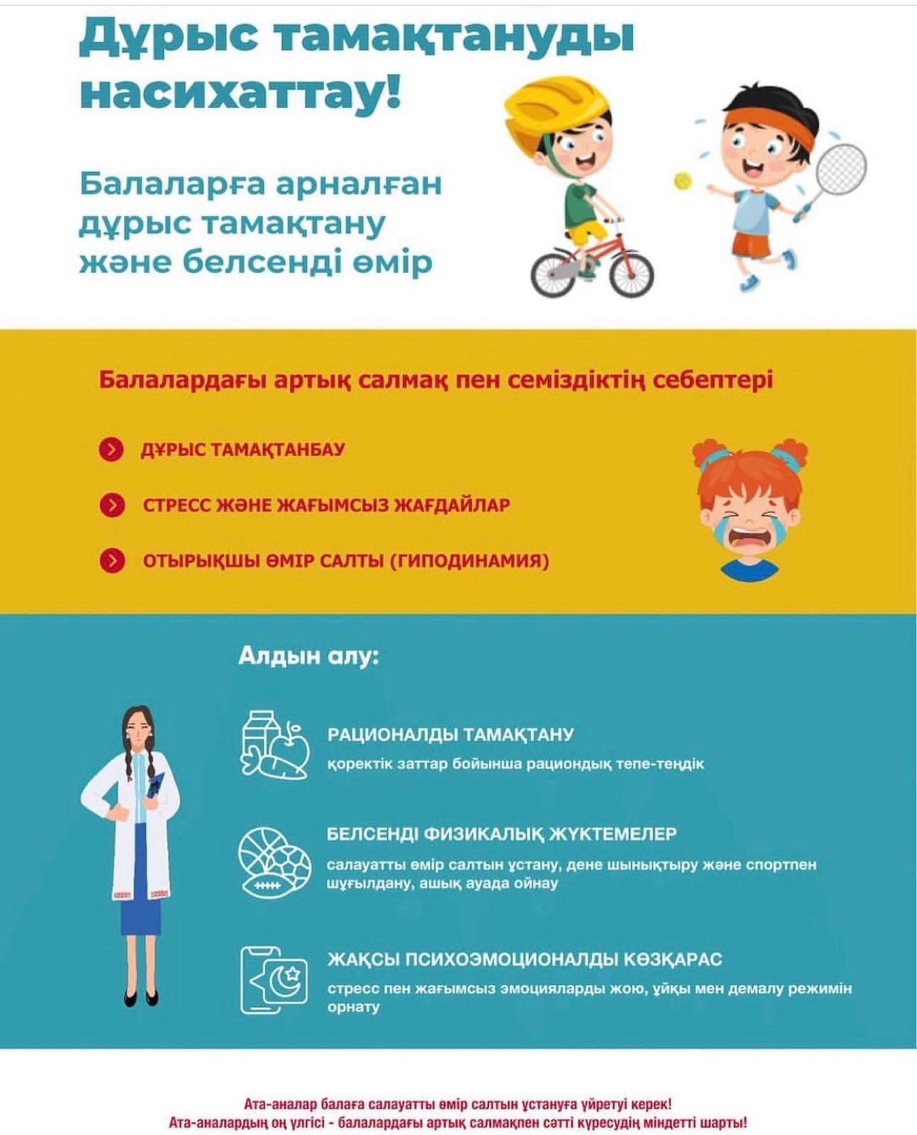 Дұрыс тамақтануды насихаттау